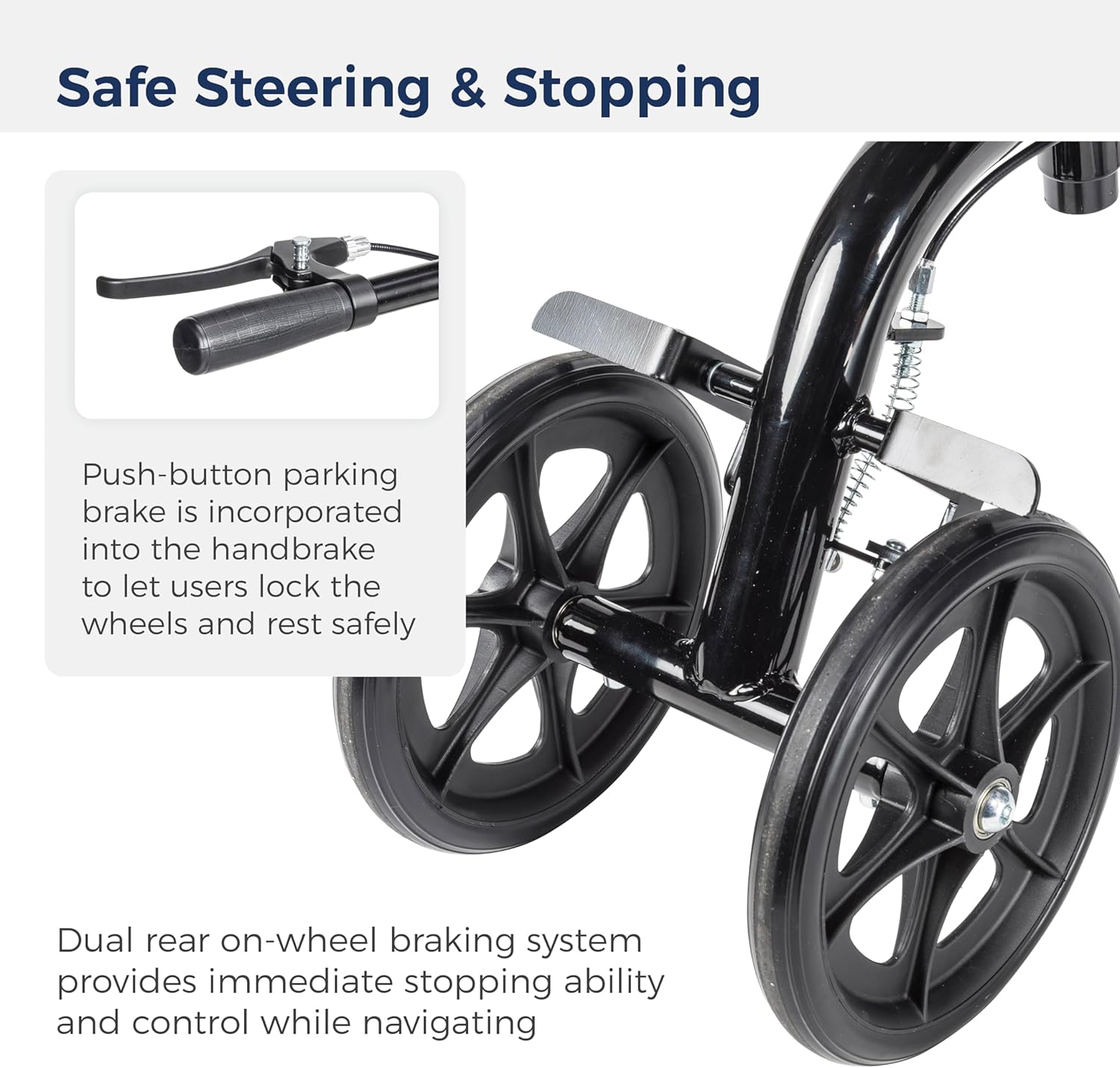 Black Steerable Folding Knee Scooter L523330