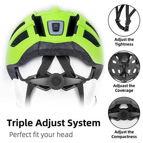 Lightweight Road Bike Helmet with Rechargeable USB LED Light A25135