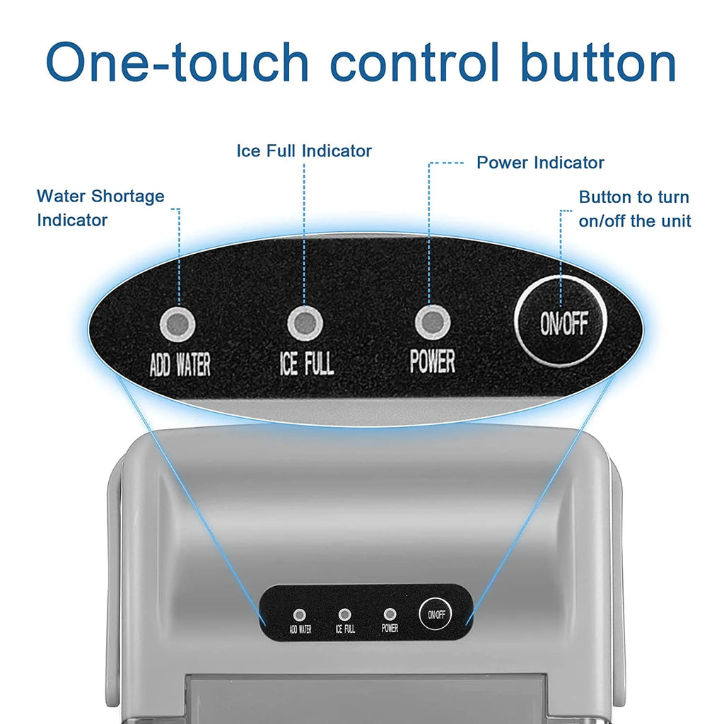 Countertop Ice Maker Portable Ice Machine, 26Lbs/24H D5207