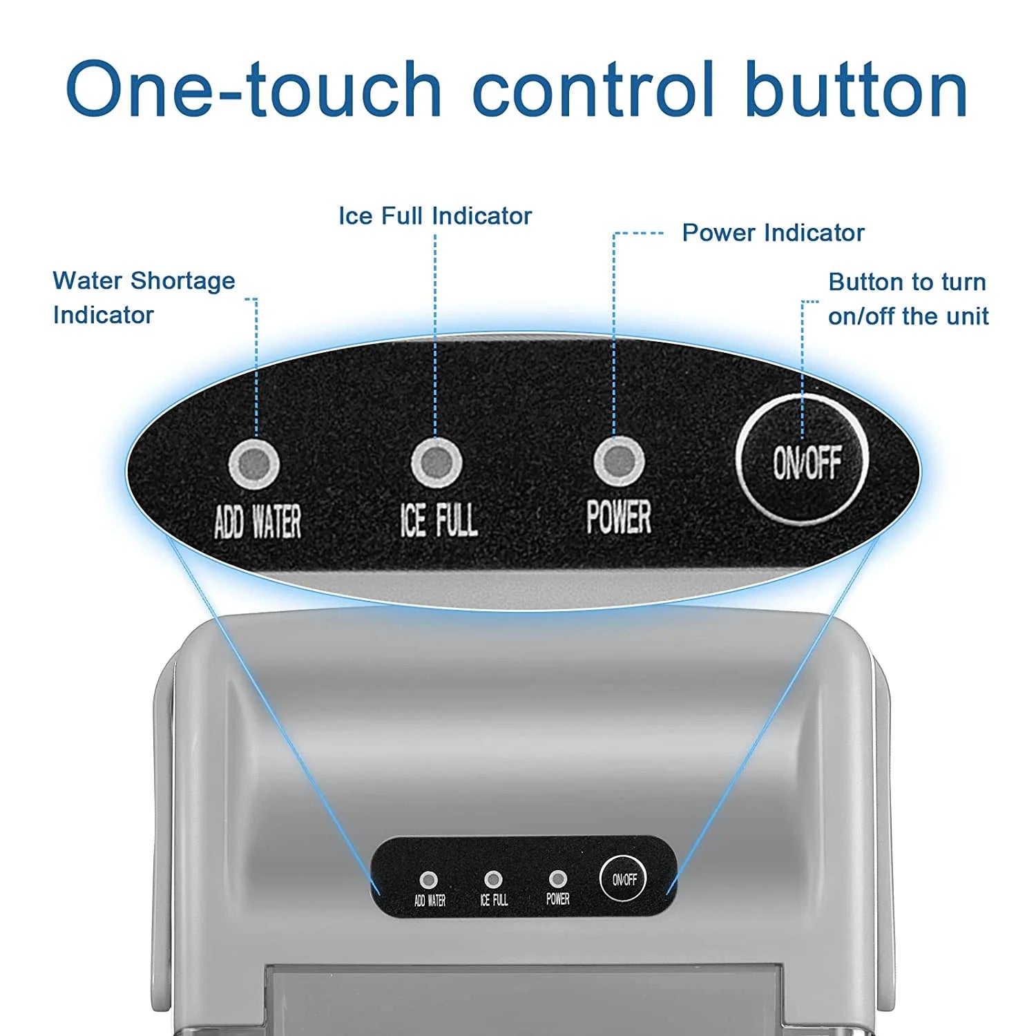 Countertop Ice Maker Portable Ice Machine, 26Lbs/24H D5207