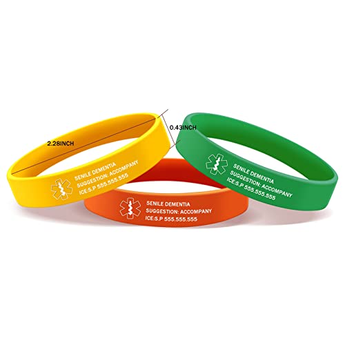 Silicone Emergency ID Bracelet J515