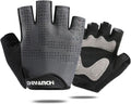 Gray Half Finger Workout Gloves (XL) U30361