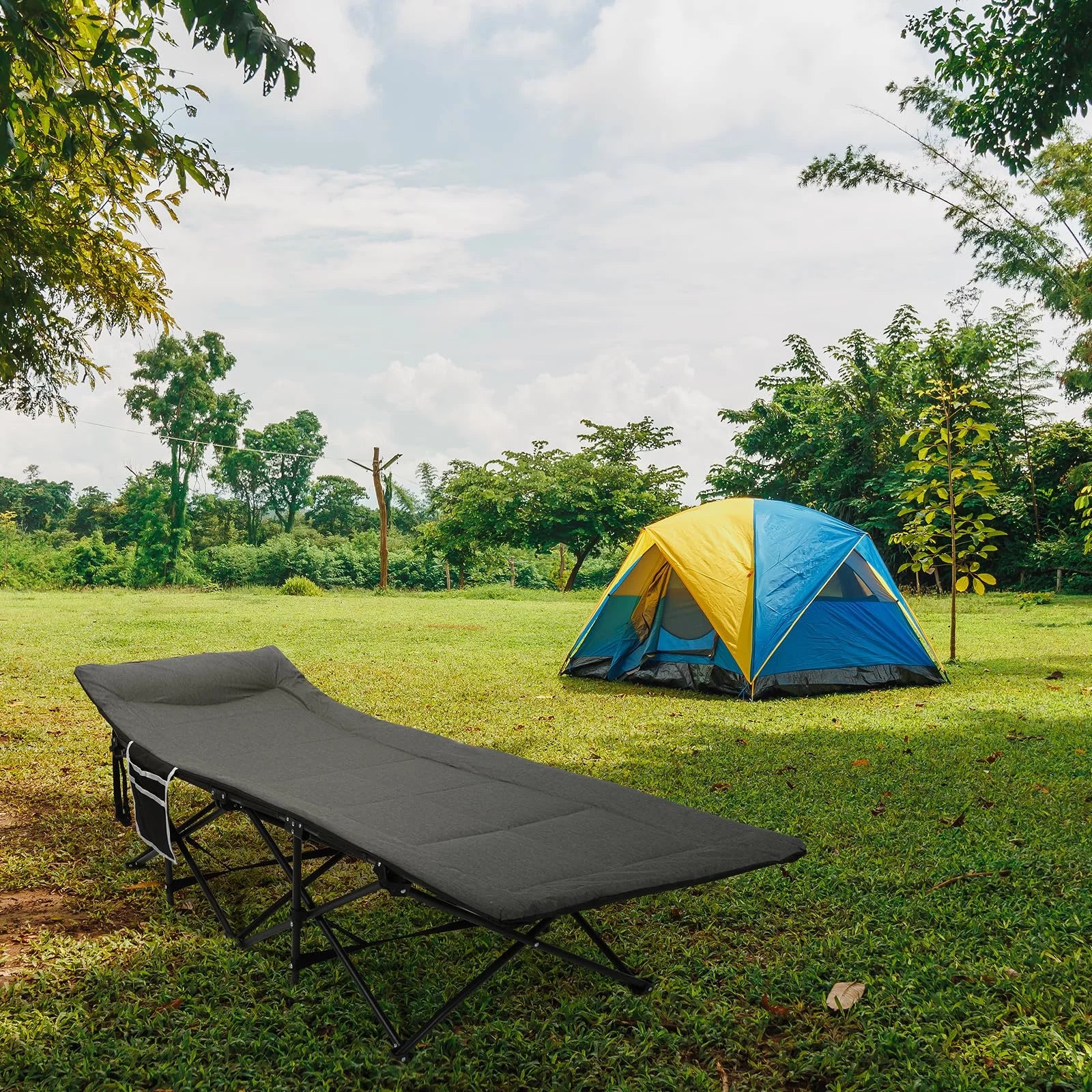 Folding Camping Cot with Pillow Y861