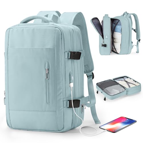 Blue Expandable Waterproof Laptop Backpack A14862