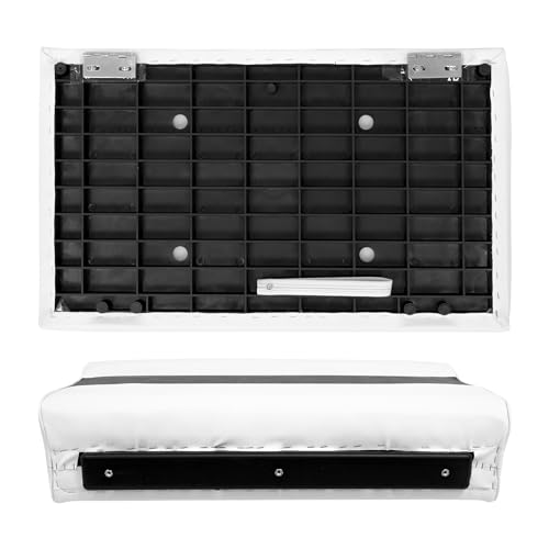 28" Pontoon Bench Seat Cushion Set, Grey/Navy/Blue X500