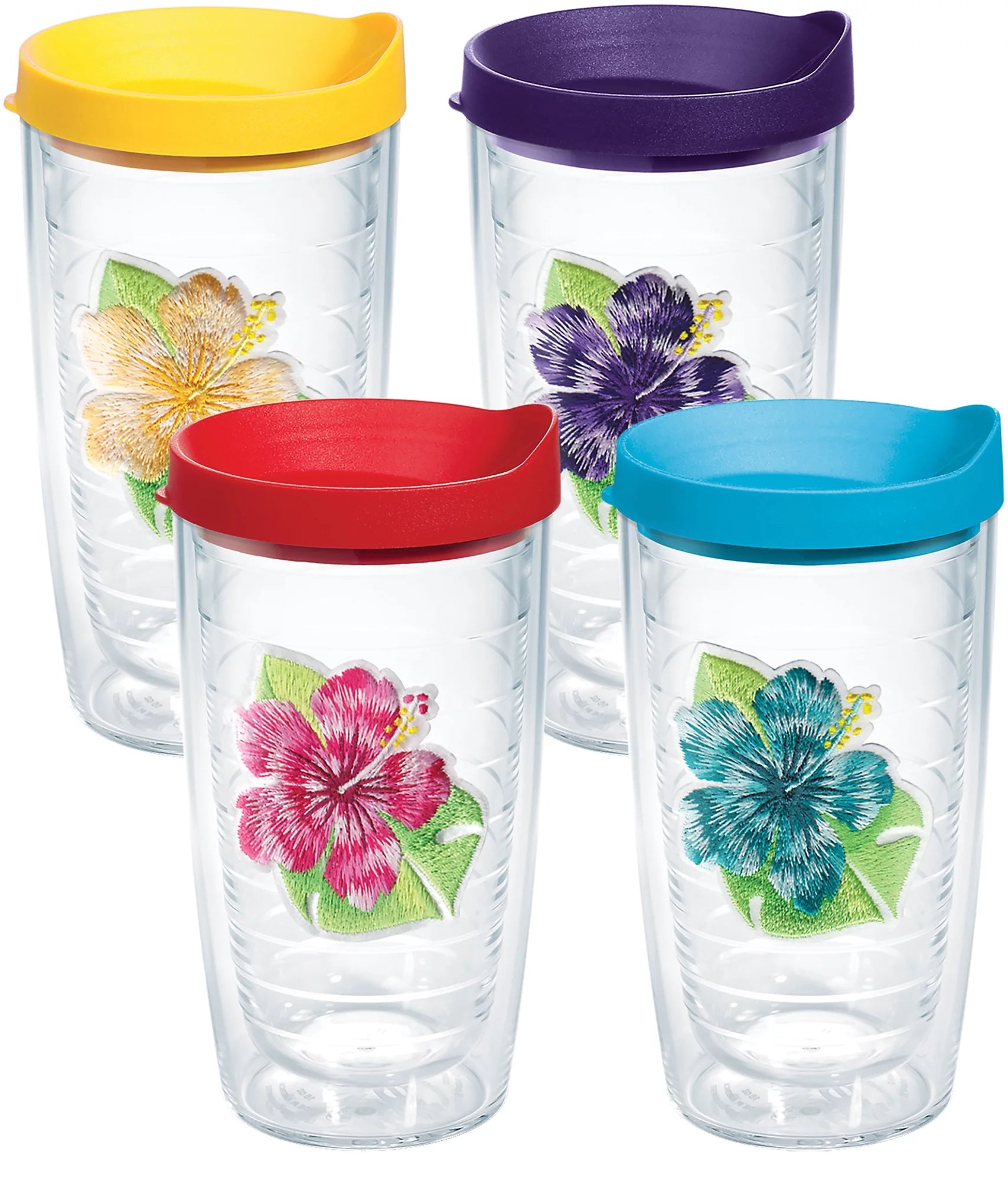 16oz 4pk Double Walled Insulated Tumbler with Lid F170238