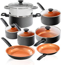 13 Piece Non Stick Hard Anodized Ceramic Cookware Set Z564