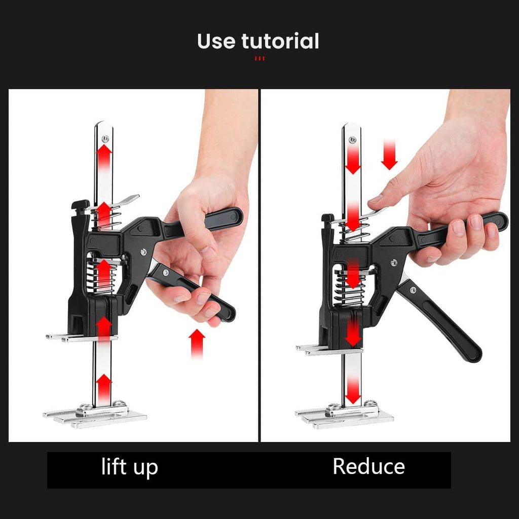 2 Packs Labor-Saving Arm Height Adjuster Lifting Device, Hand Lifting Tool Jack, Drywall Lifts, Furniture Jack, Lifting Height 9.8Inch, Maximum 260 Pounds Pack of 2 E6244