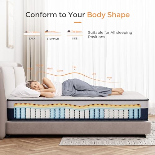 Twin 12 Inch Innerspring Hybrid Mattress with Memory Foam and Pocket Spring M7771