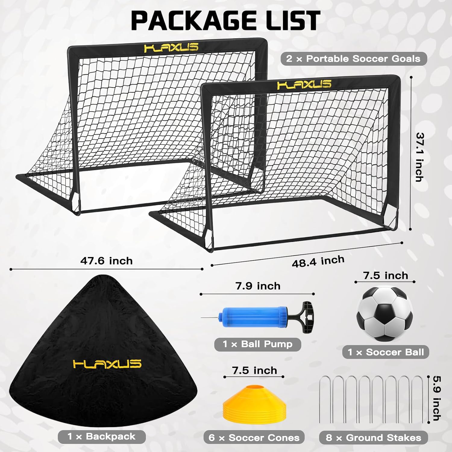 2 Set 4x3 ft Portable Pop Up Soccer Net with Soccer Ball B9032