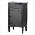 Antiqued Black Wood Cabinet H39971