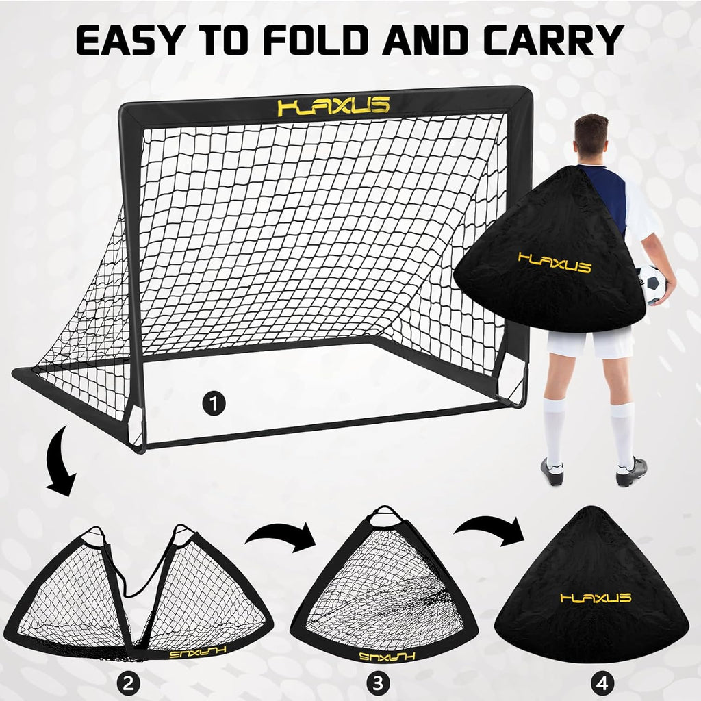 2 Set 4x3 ft Portable Pop Up Soccer Net with Soccer Ball B9032