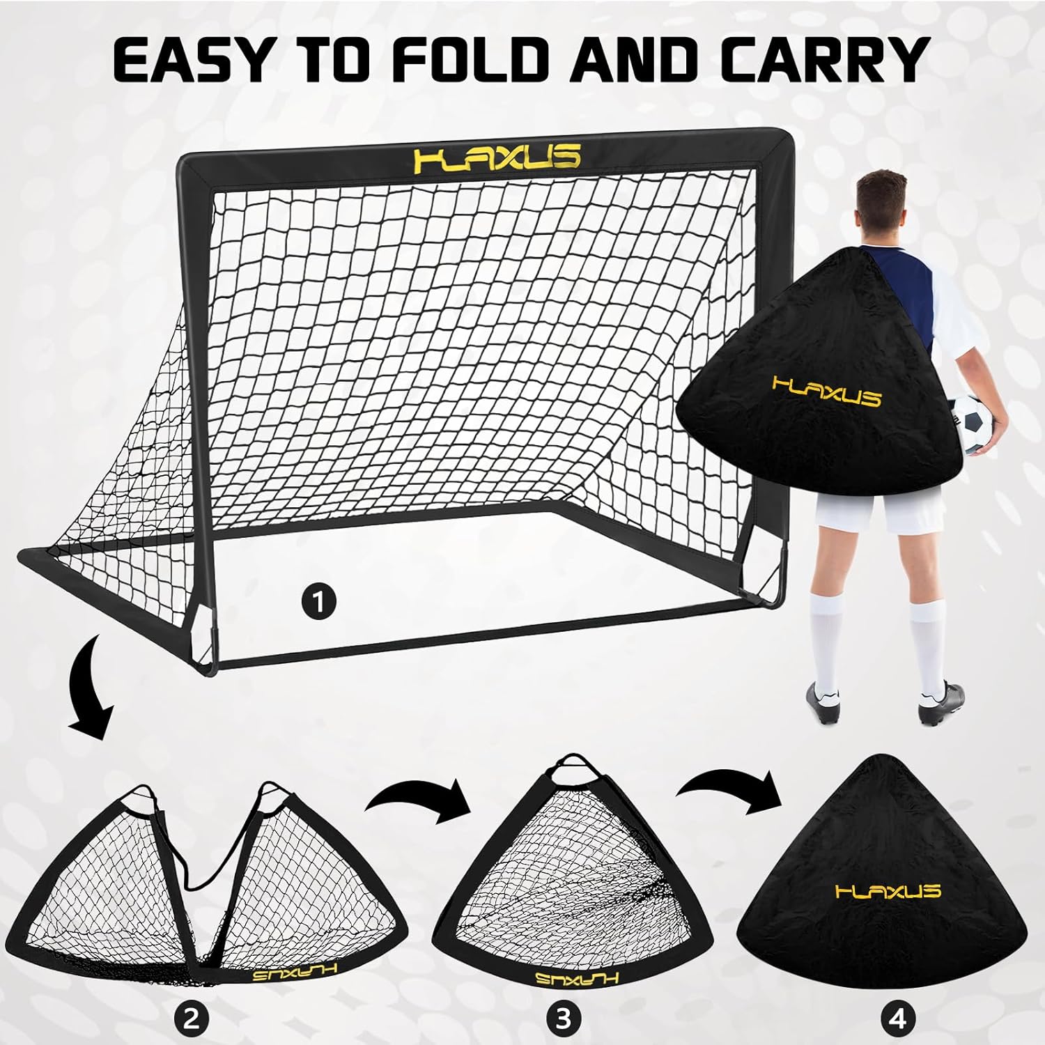 2 Set 4x3 ft Portable Pop Up Soccer Net with Soccer Ball B9032