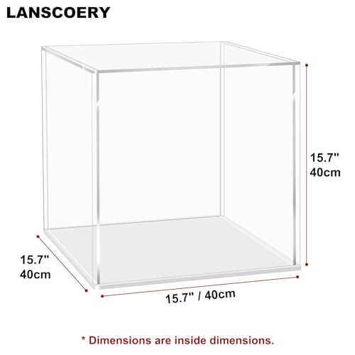 Acrylic Display Case 15.7x15.7x15.7inch White Base H38252