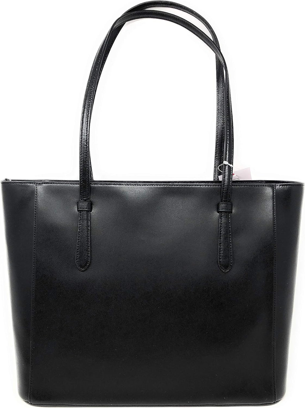 Black Leather Tote Shoulder Bag V5622