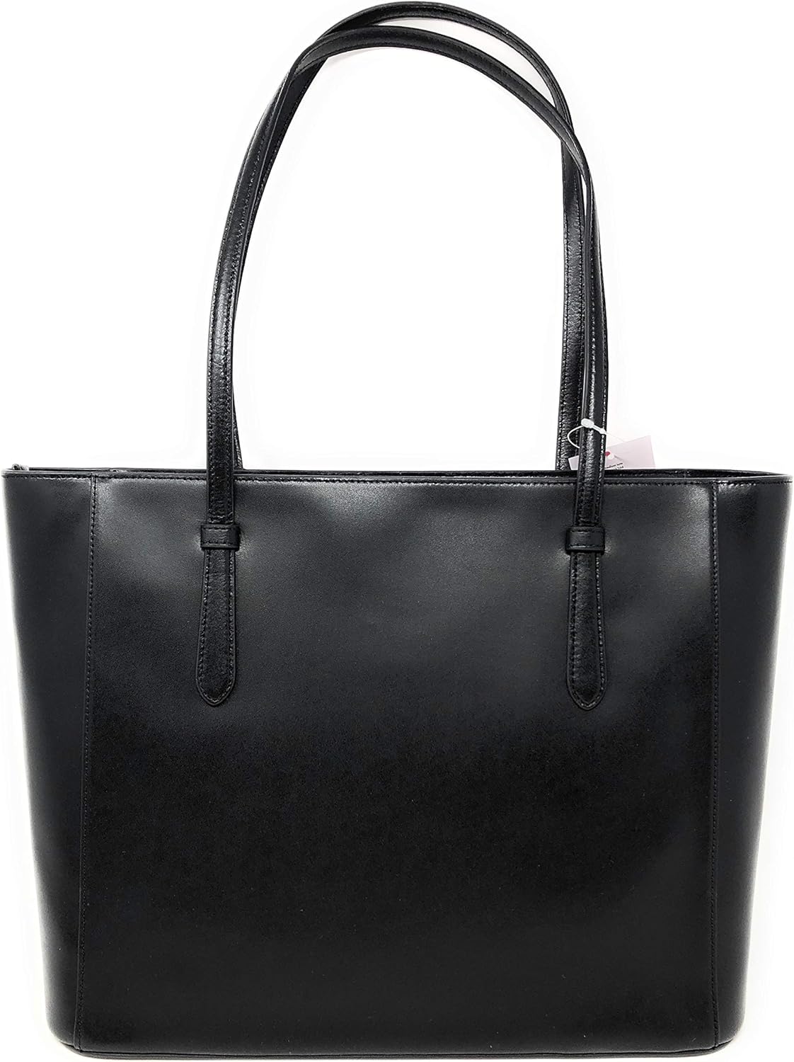 Black Leather Tote Shoulder Bag V5622