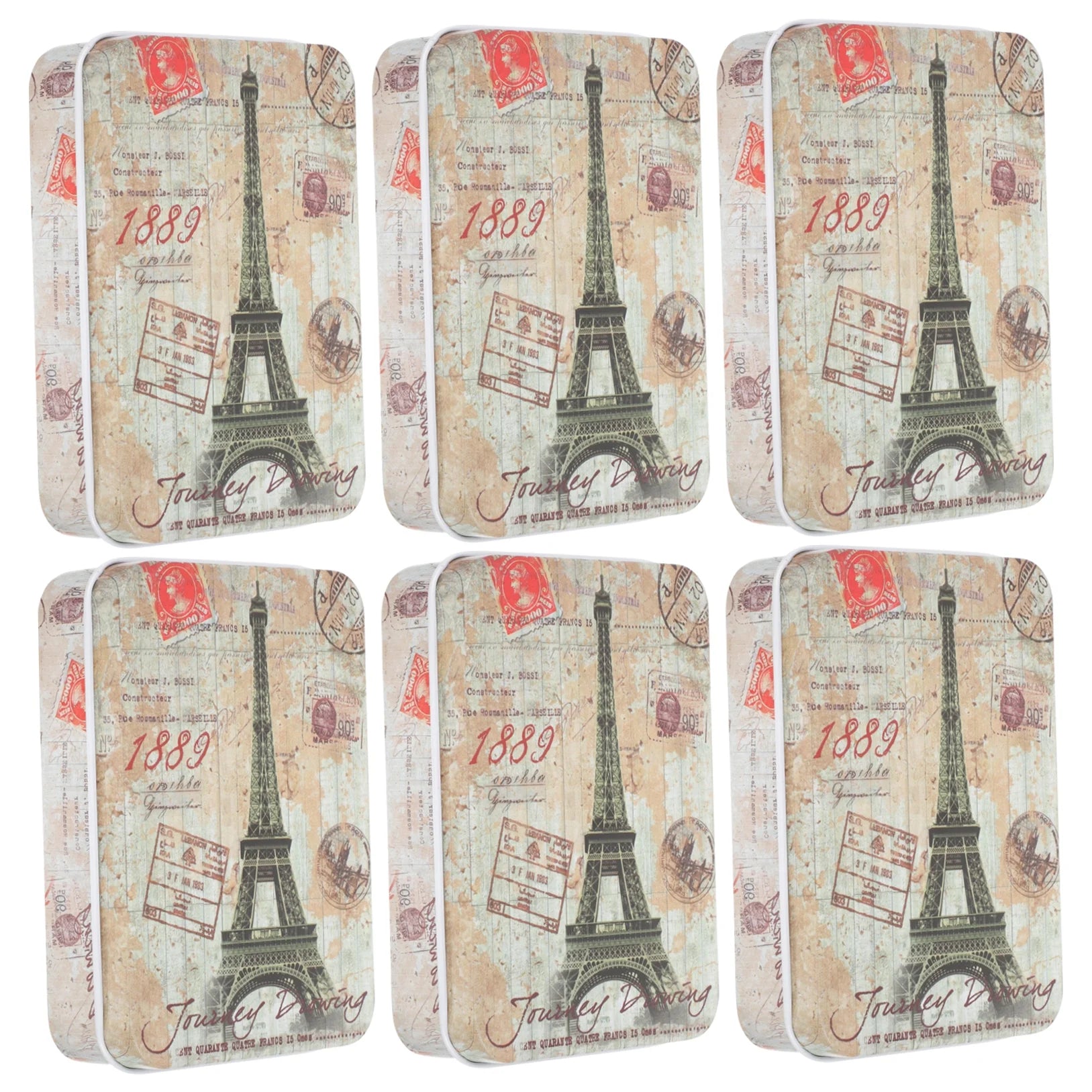 6 Pcs Clear Desktop Storage Boxes C363