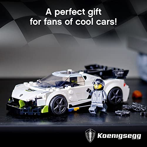 Racing Sports Car Toy with Driver Minifigure H64734