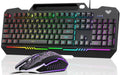 Gaming Keyboard and Mouse Combo with RGB Backlit, All-Metal Panel, Anti-Ghosting, USB Wired E96833