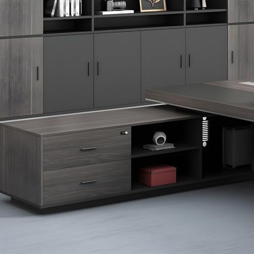 Large Executive Desk with Drawer L-Shaped Computer Desk with Drawers H269