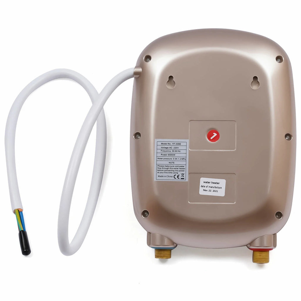 6500W Electric Tankless Water Heater 220V Gold E6851