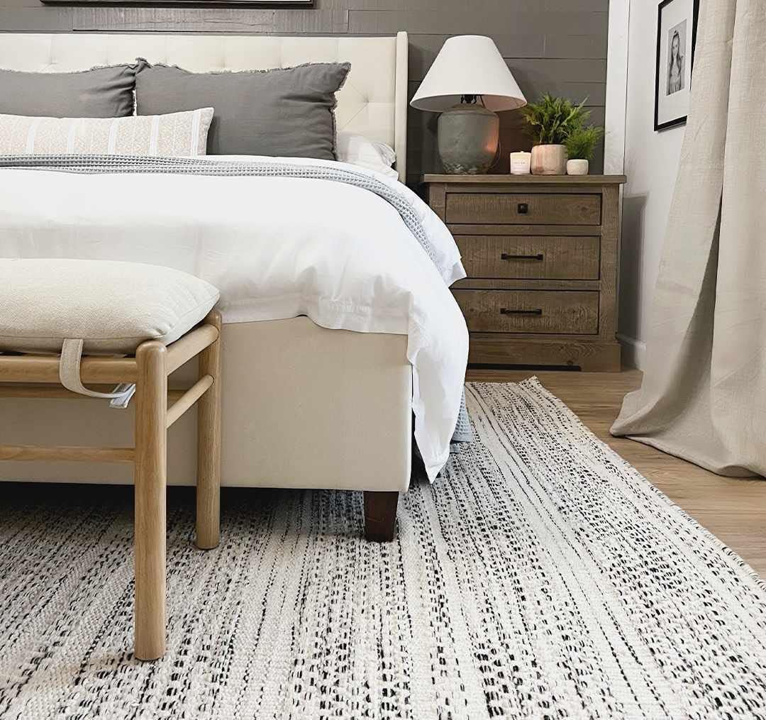 Natural Fiber Wool Area Rug - Black, Cream, Beige - 8'10" x 12' K5070