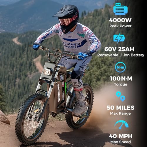 60V 25Ah Removable Battery Electric Dirt Bike with Full Suspension C663032