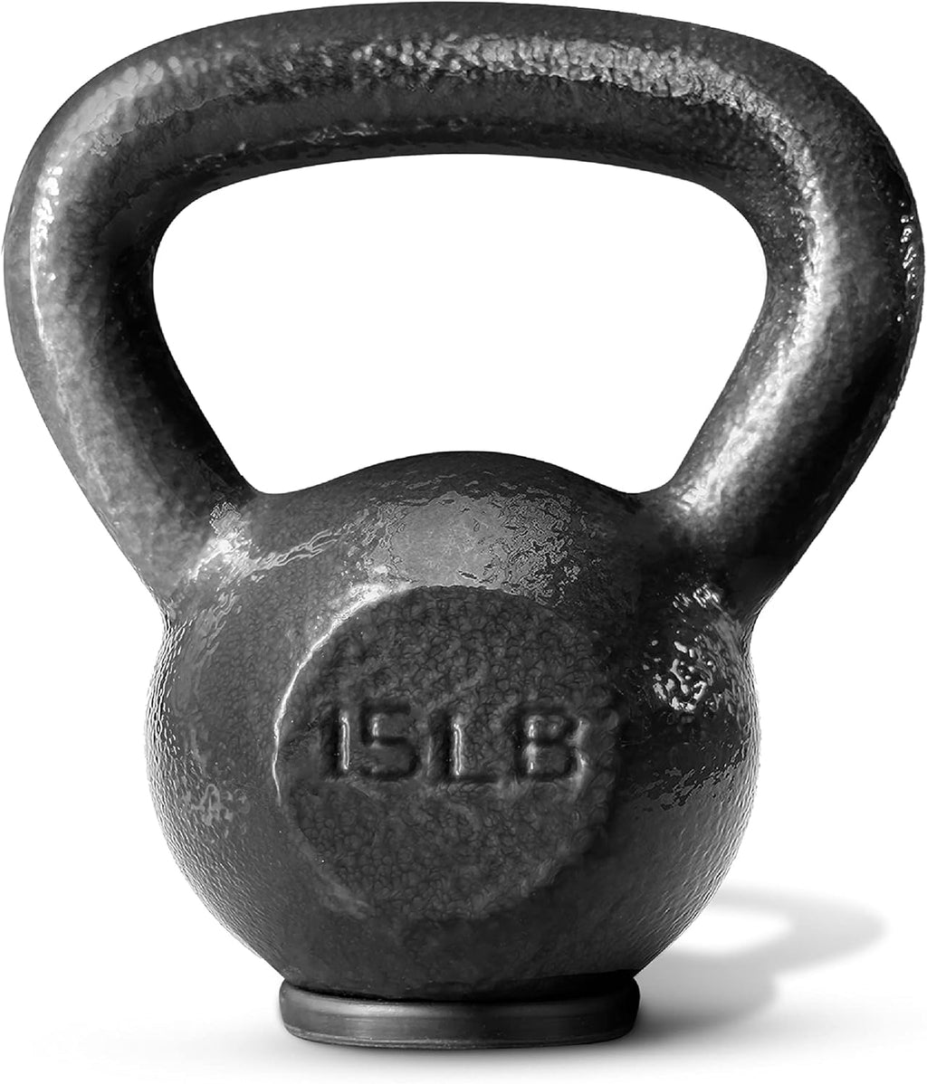 Solid Rubber Base Cast Iron Kettlebell Weights Set, Pack of 2 H388