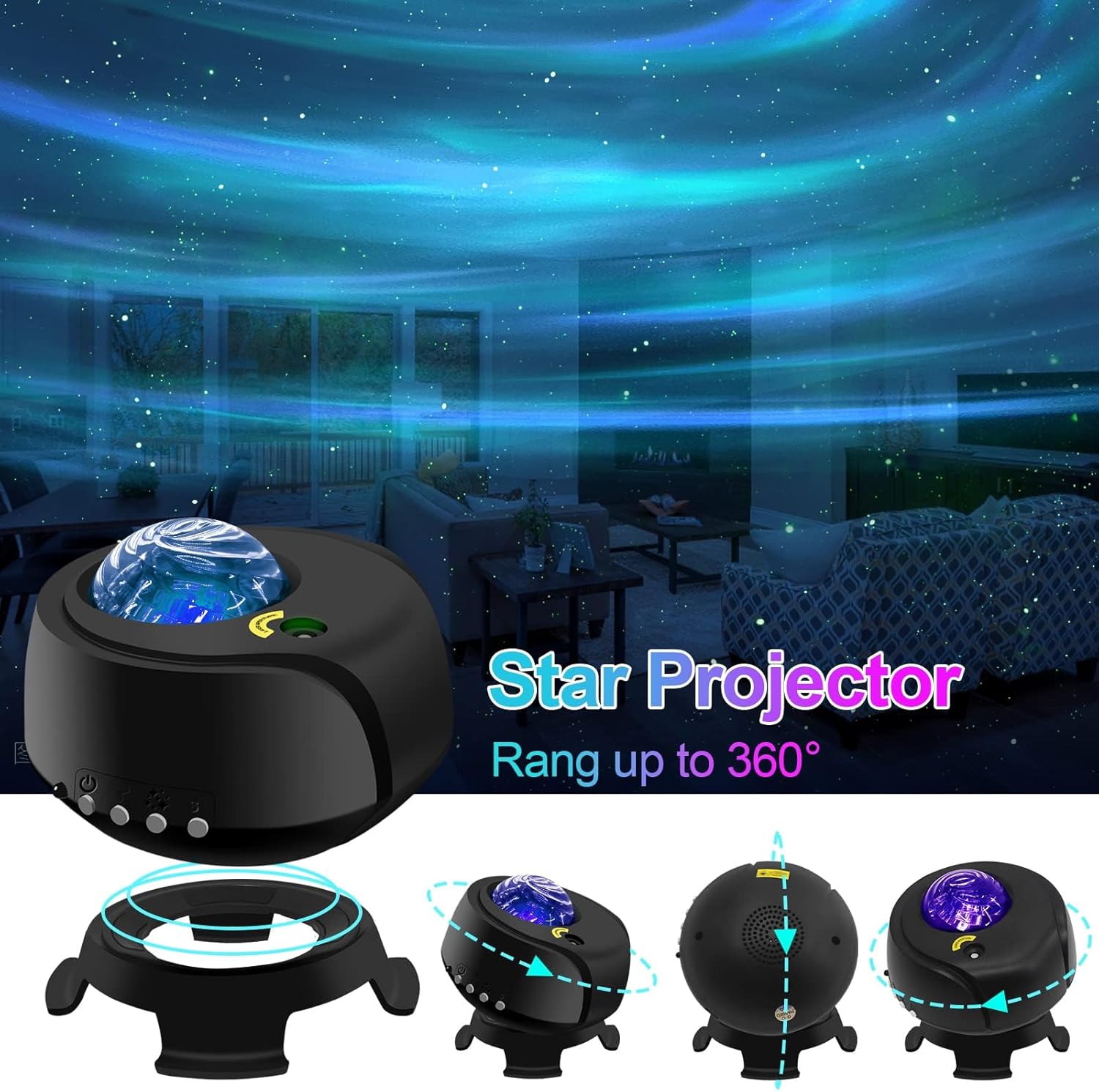 Galaxy Lights Projector with Changing Nebula and Galaxy Shapes N90913