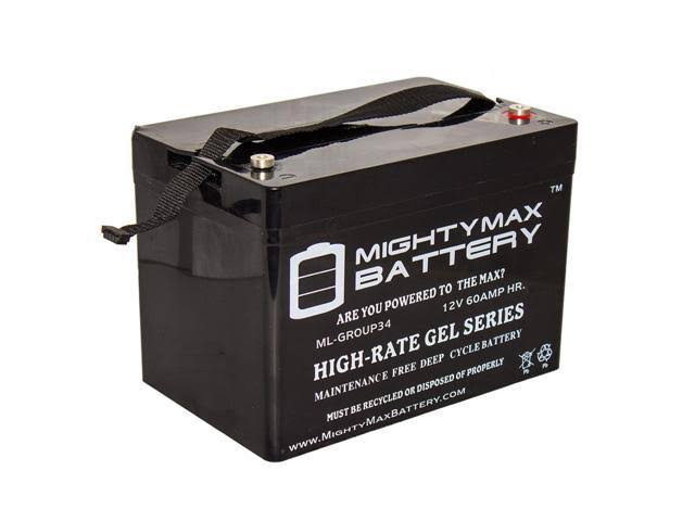 12V 60Ah Group 34 Sealed Gel Battery G1949