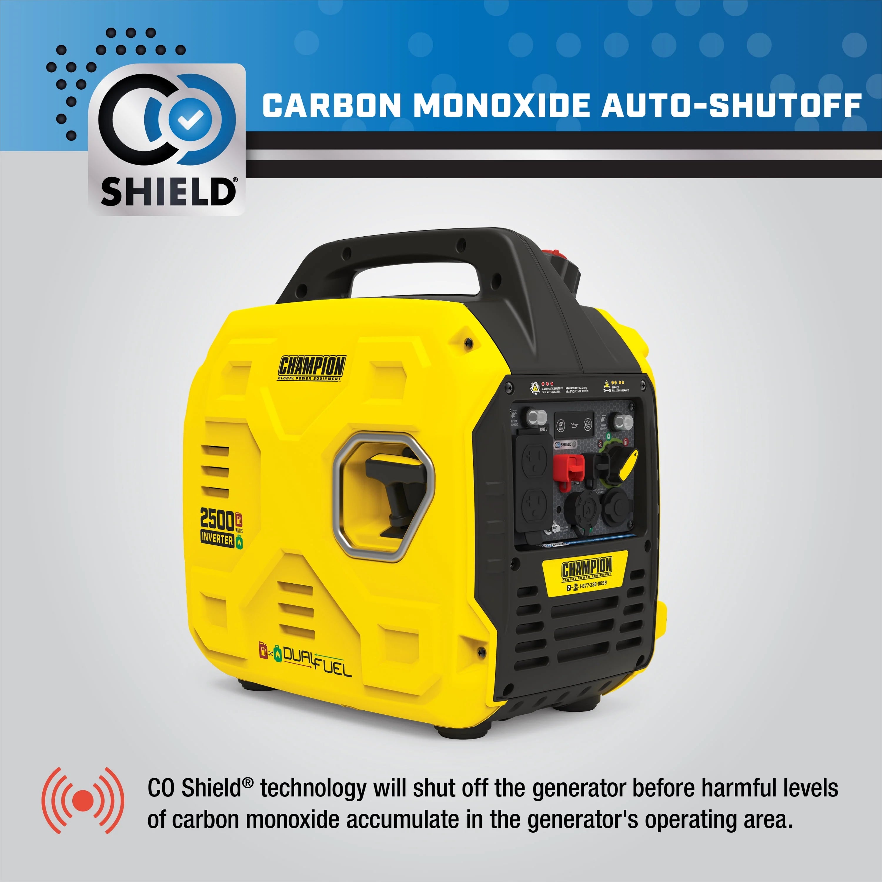 2500-Watt Ultralight Dual Fuel Inverter Generator V99245
