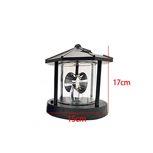 Black Solar Rotating Outdoor Decorative Lamp X4474