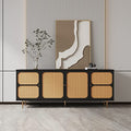 Rattan Sideboard Buffet Cabinet with Adjustable Shelf D981