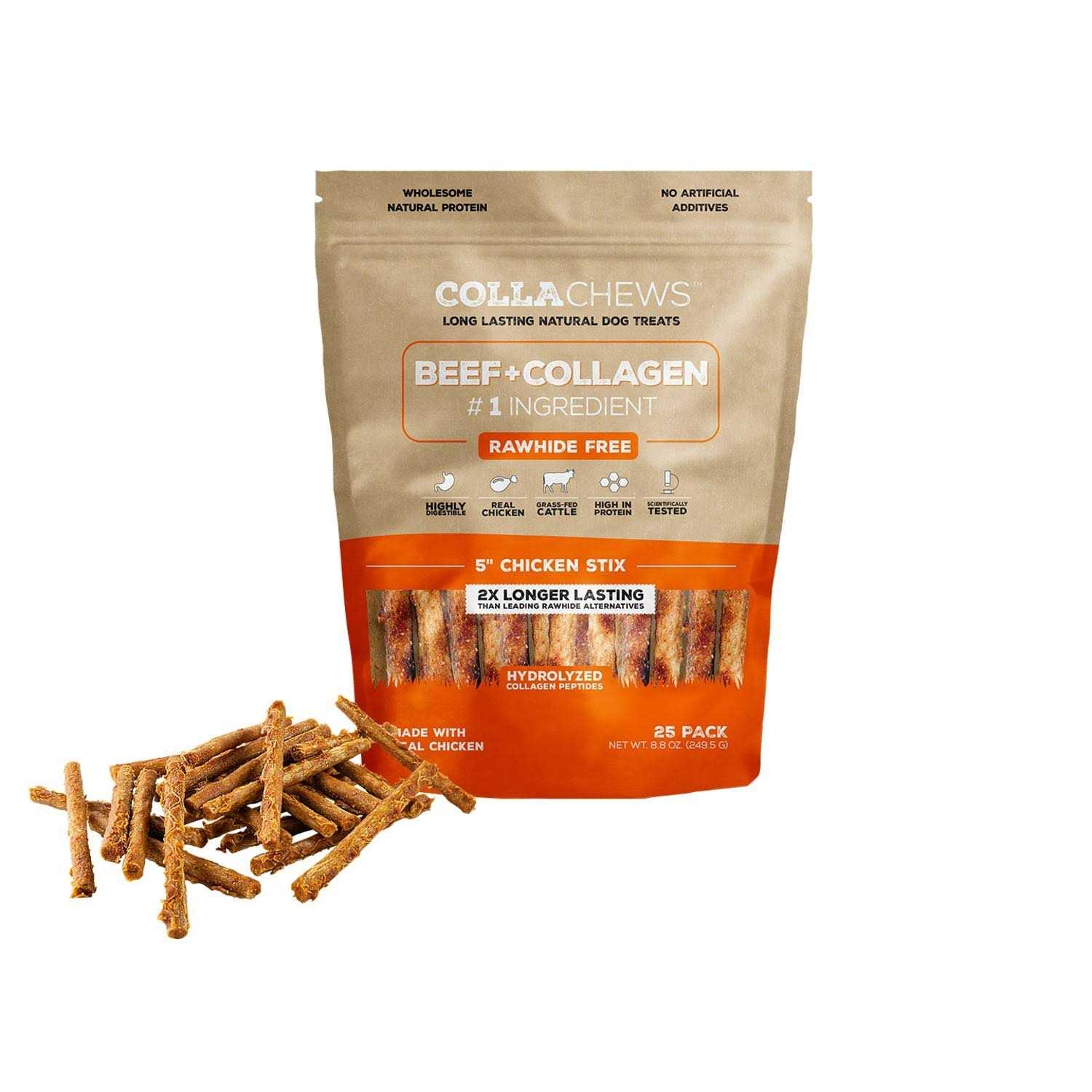 Beef Collagen Rawhide Free 5 Stix Dog Treat Q50283