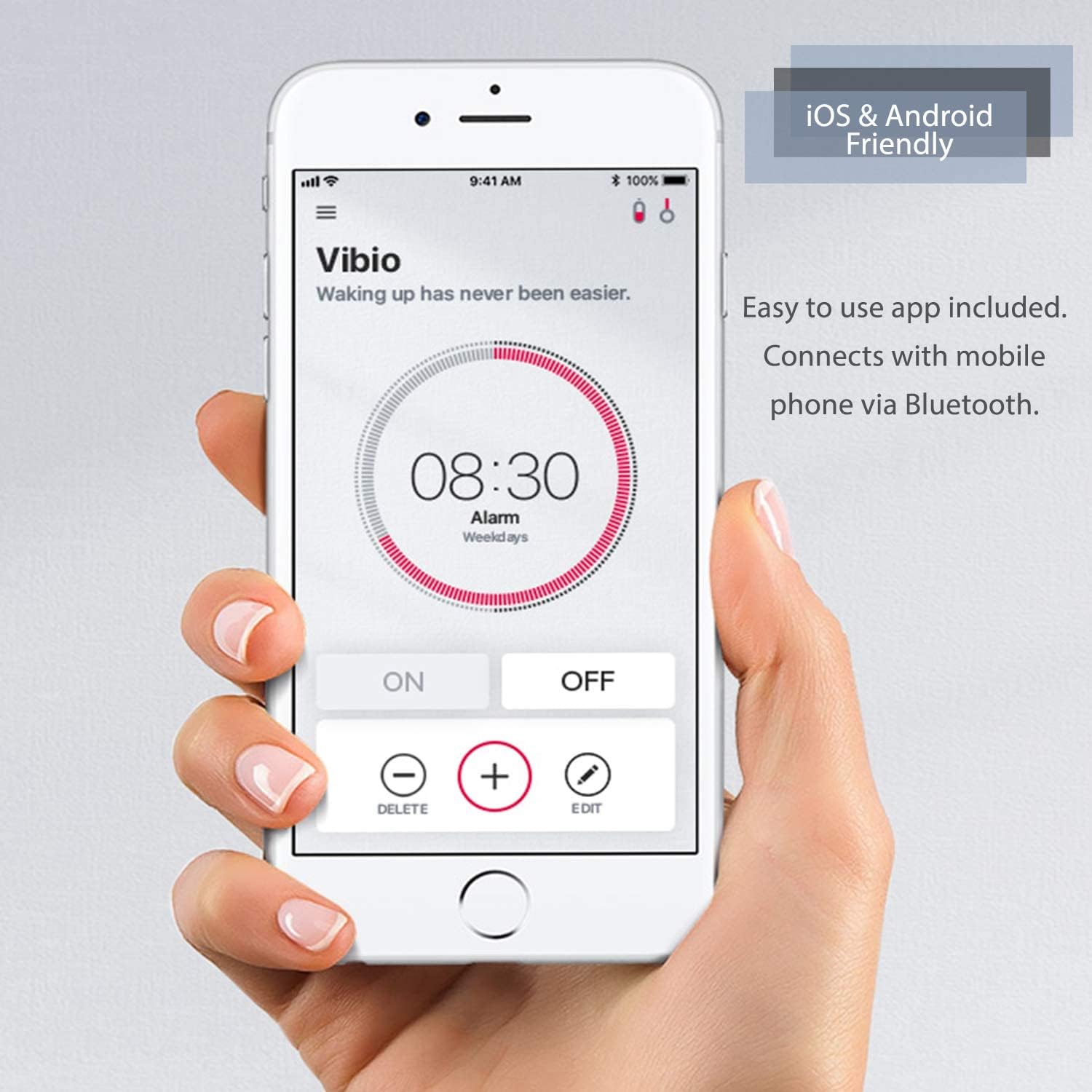 Wireless Bedshaker Alarm with Bluetooth Q825