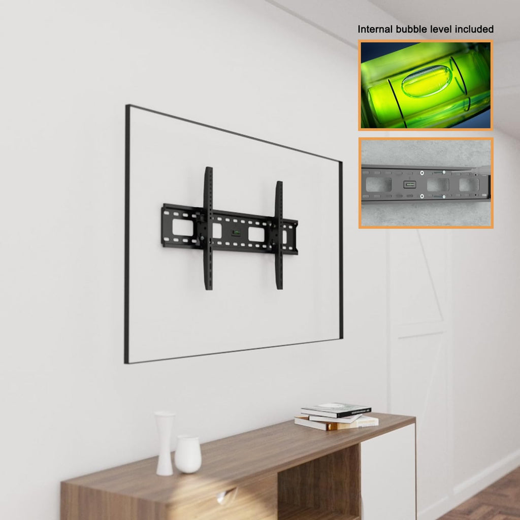 Ultra Slim Flat TV Wall Mount Bracket for 55" TV, Heavy Duty Steel J115697