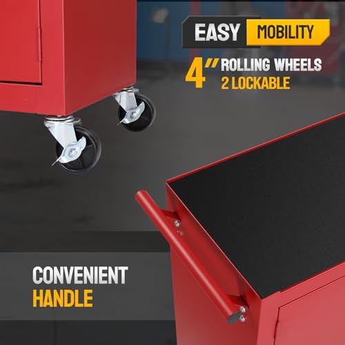 Red & Black 5-Drawer Rolling Tool Chest D1686