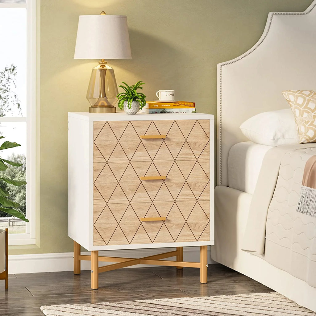 3-Drawer Nightstand Set of 2 L74531