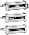 Pasta Maker Attachments Set including Pasta Sheet Roller Spaghetti Cutter Fettuccine Cutter B60117