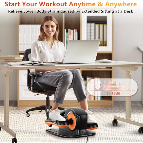 Ellipse Leg Exerciser with Remote, 15 Adjustable Speed, Quiet Elliptical Machine J46981