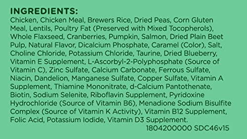 14 Pounds Dry Cat Food with Chicken, Lentils & Salmon G87544
