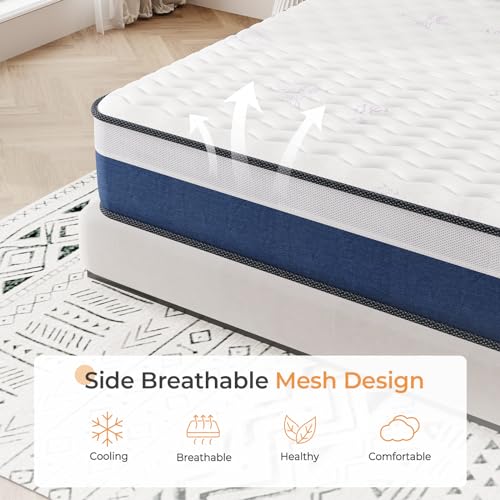 Twin 12 Inch Innerspring Hybrid Mattress with Memory Foam and Pocket Spring M7771