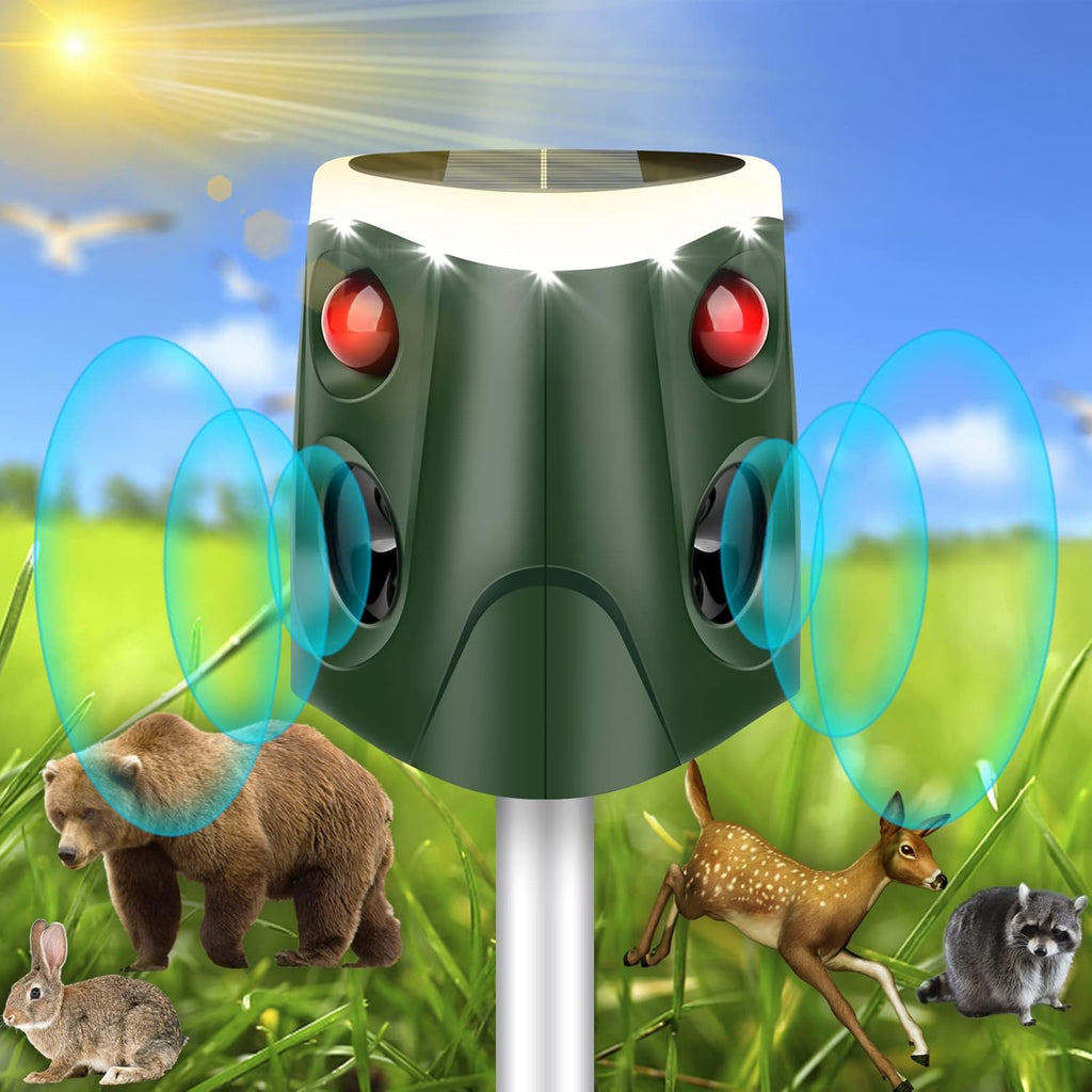 Solar Ultrasonic Animal Repellent with Motion Sensor F61244