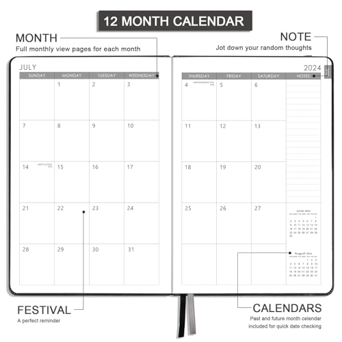 12-Months Weekly Monthly Planner, 5.75" x 8.25", Brown P962111