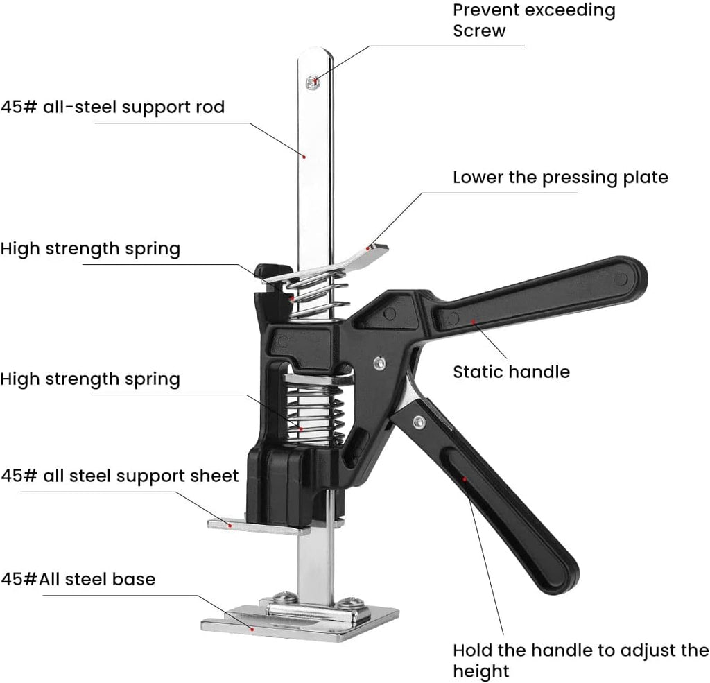 2 Packs Labor-Saving Arm Height Adjuster Lifting Device, Hand Lifting Tool Jack, Drywall Lifts, Furniture Jack, Lifting Height 9.8Inch, Maximum 260 Pounds Pack of 2 E6244