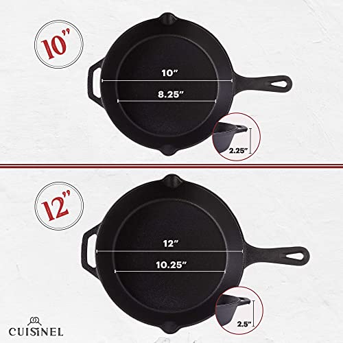 Cast Iron Grill Pan Square 10.5-Inch Pre-Seasoned Skillet with Glass Lid D378