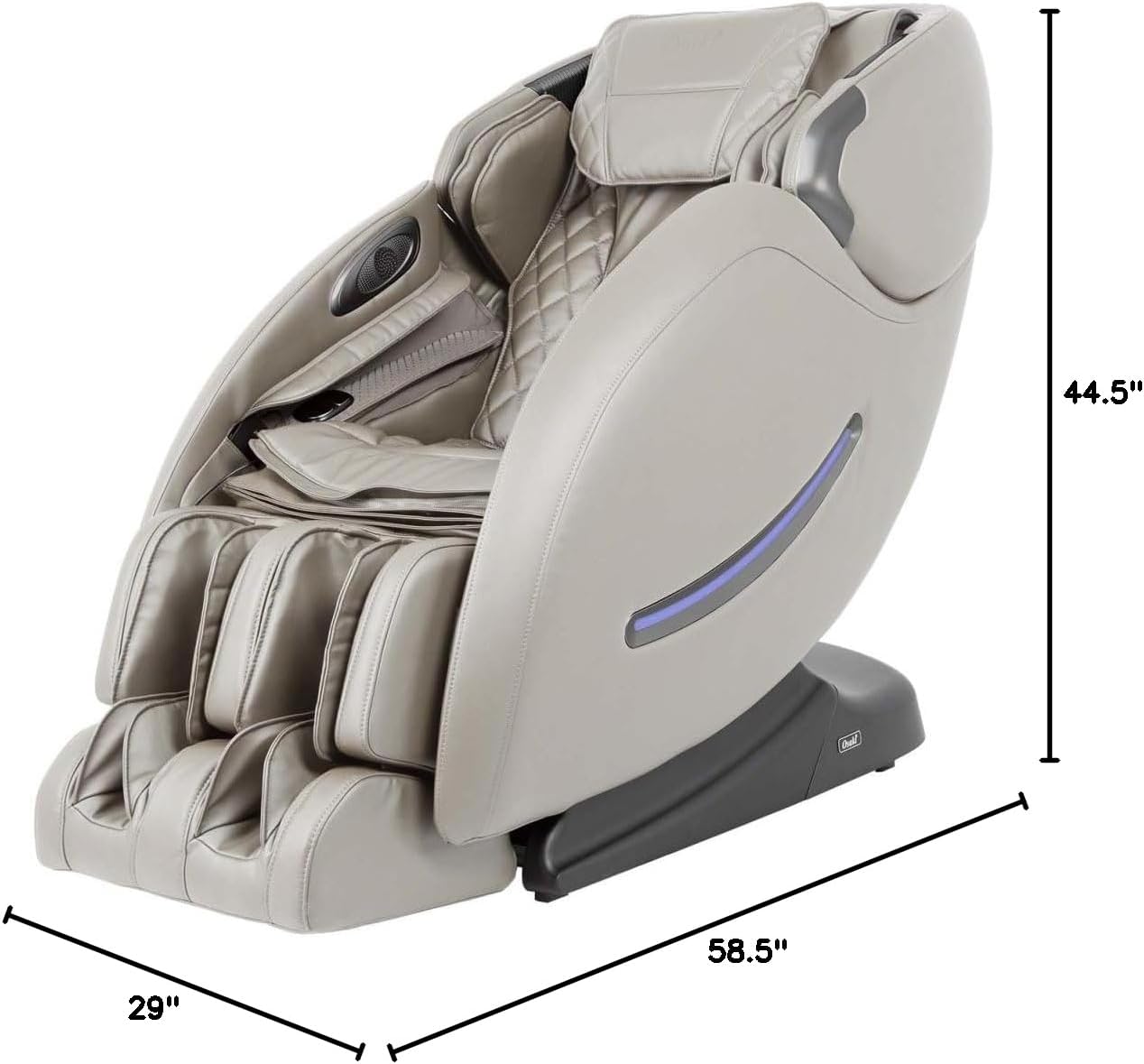 Taupe Massage Chair with L-Track Massage S533852