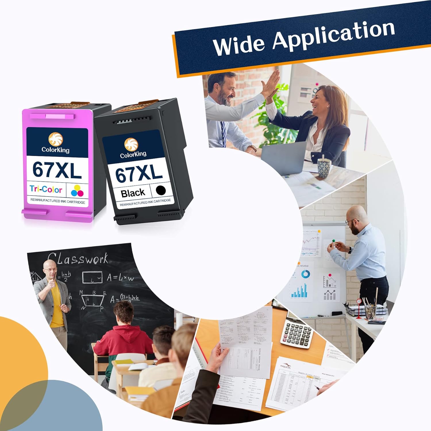 Remanufactured Ink Cartridge Pack of 2 (1 Black, 1 Tri-Color) R4513