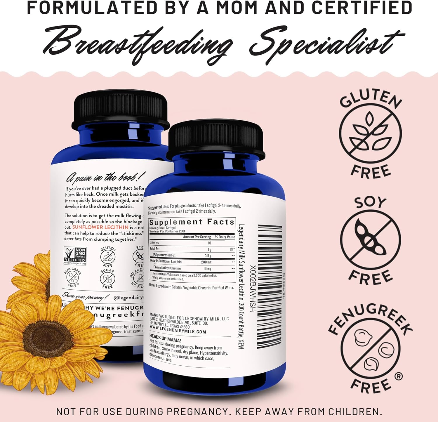 Sunflower Lecithin Liquid Drops, Vitamin D3 & K2 Liquid Drops O562