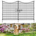 18 Panels No Dig Decorative Fence with Gate, 33 in(H) X 40.5 ft(L) Rustproof Metal Wire Edging Border L6662
